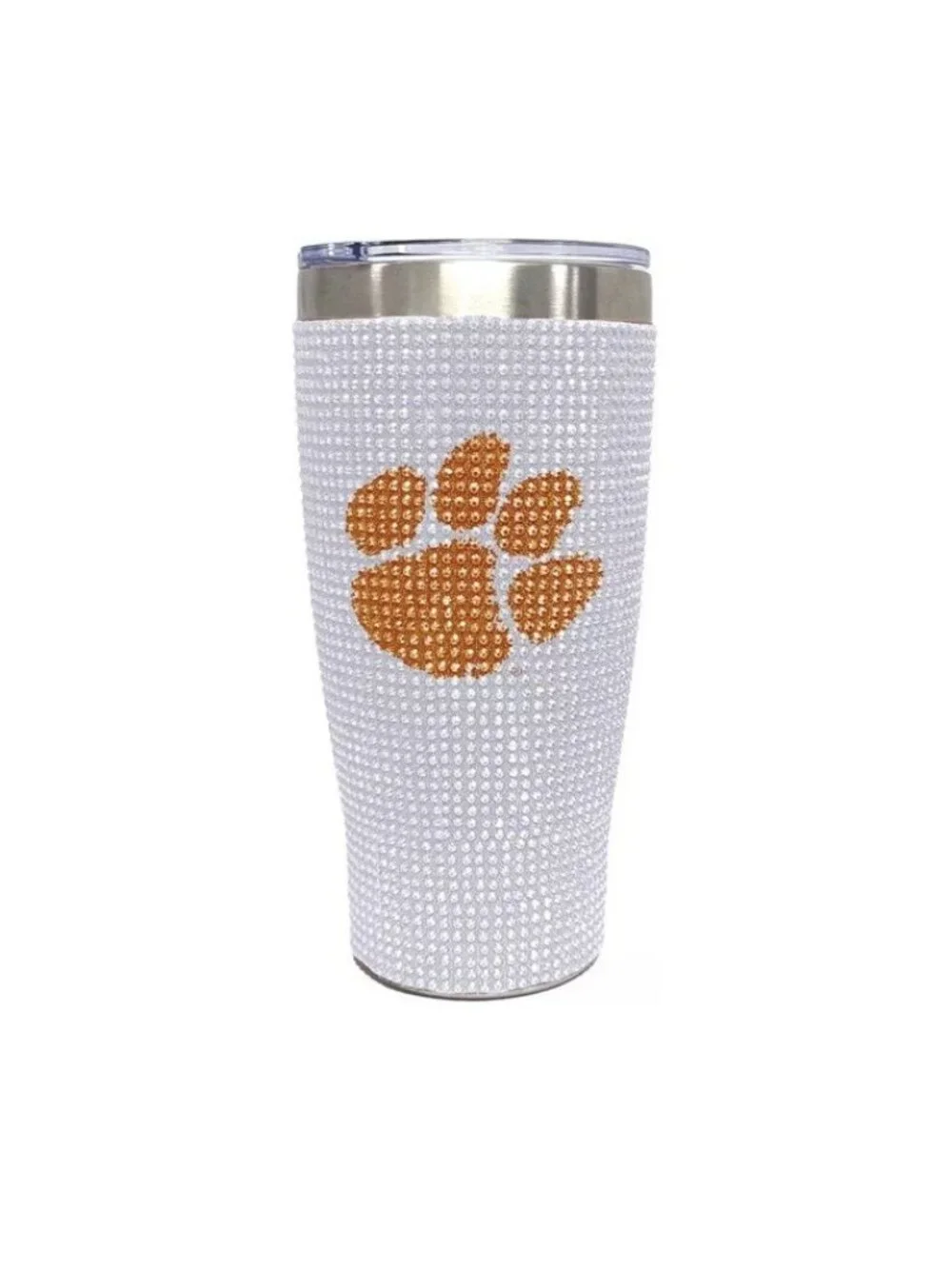 The Memory Company Clemson Tigers 20 oz. Bling Tumbler NCAA White/Orange